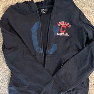 Navy Blue Indians Baseball Hoodie